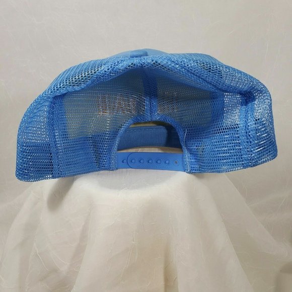 Hawaii Vintage Trucker Hat Blue Gold SnapBack Cap Hawaiian Headwear mesh back - Picture 5 of 8